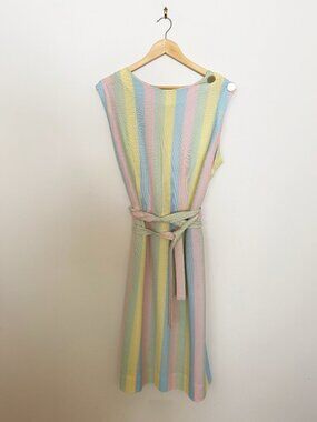 1980 Multi-Colored Striped Dress